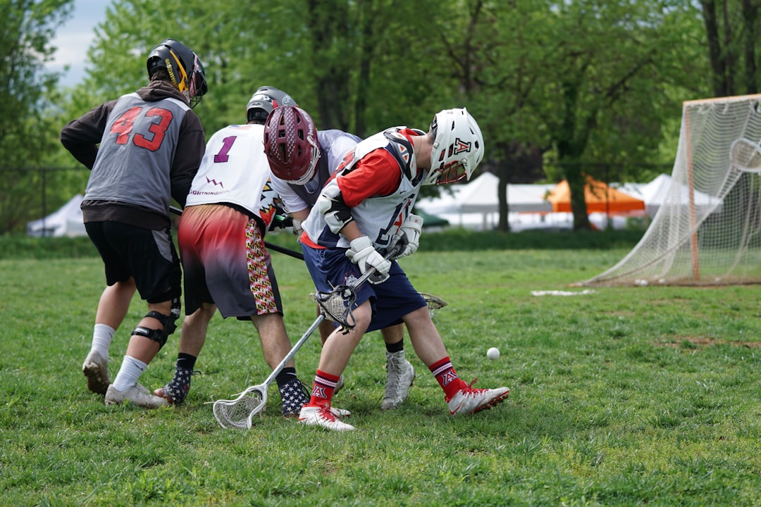 Young lacrosse player developing skills
