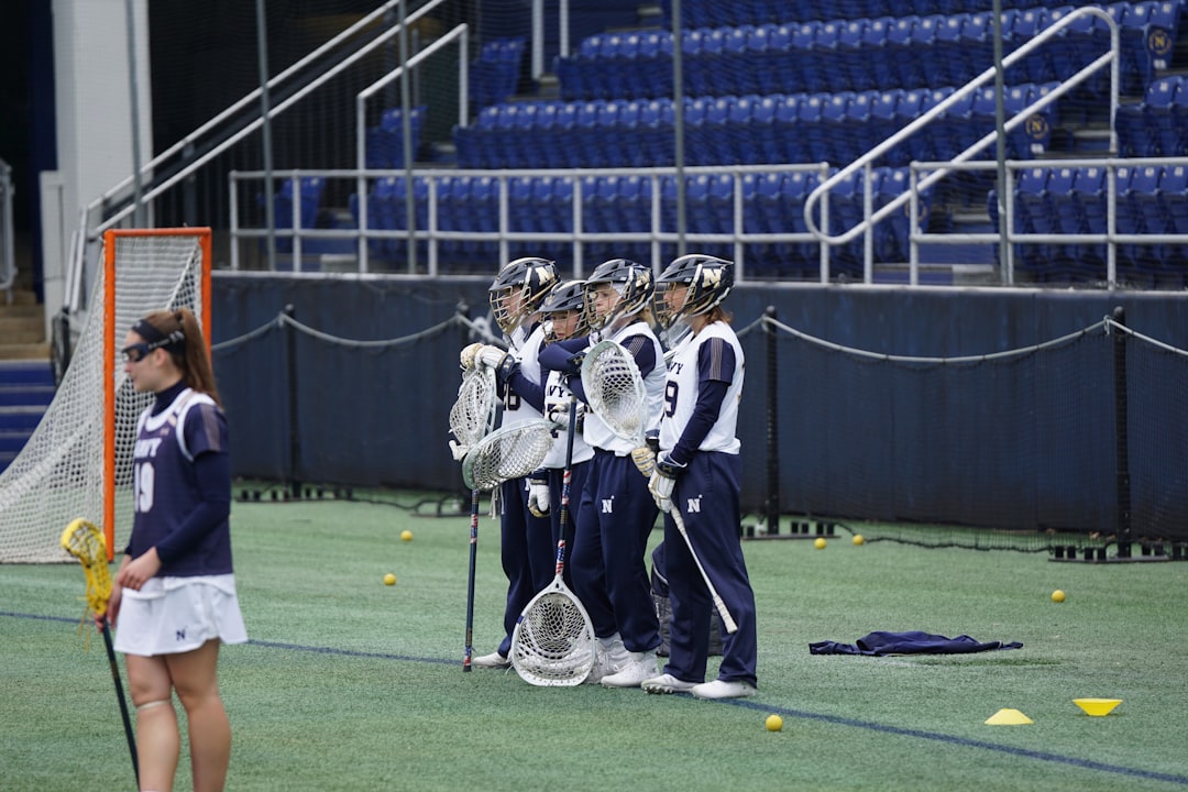 Player warming up in lacrosse gear