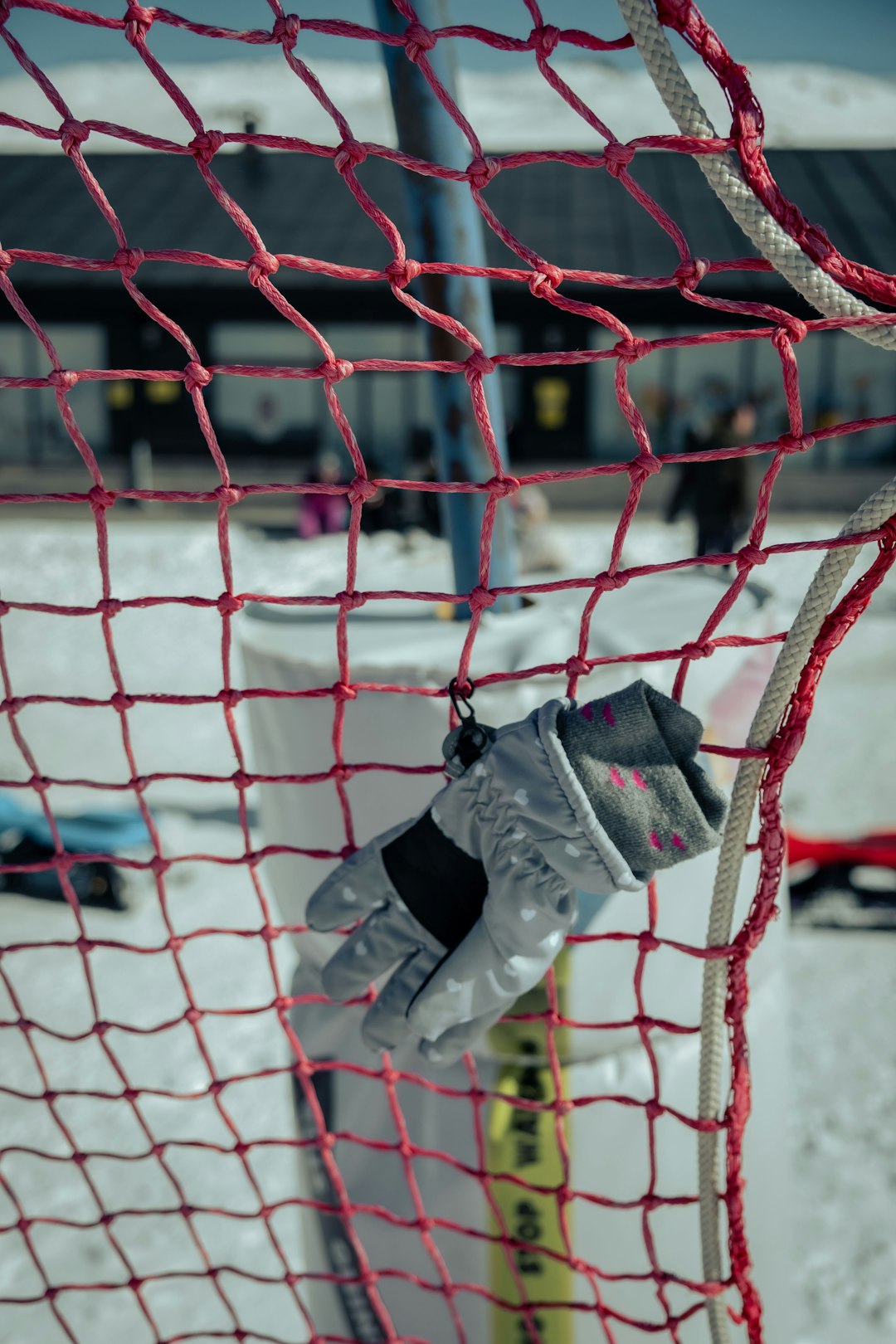 Lacrosse player stick handling in gloves